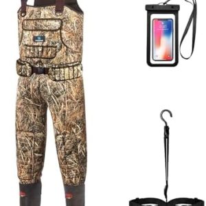 Trudave Fishing Waders for Men,Hunting and Waterproof Neoprene Wader for Men with 600G Insulation and Includes Boots